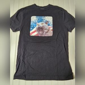4th of July cat shirt size s
